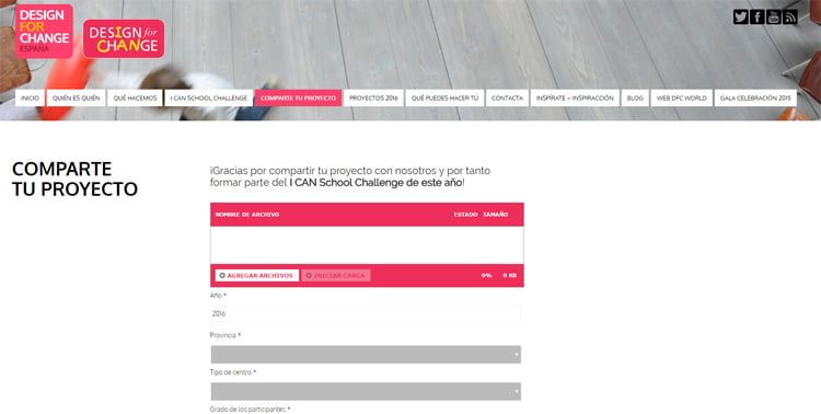 Comparte proyecto DFC y sube tu vídeo